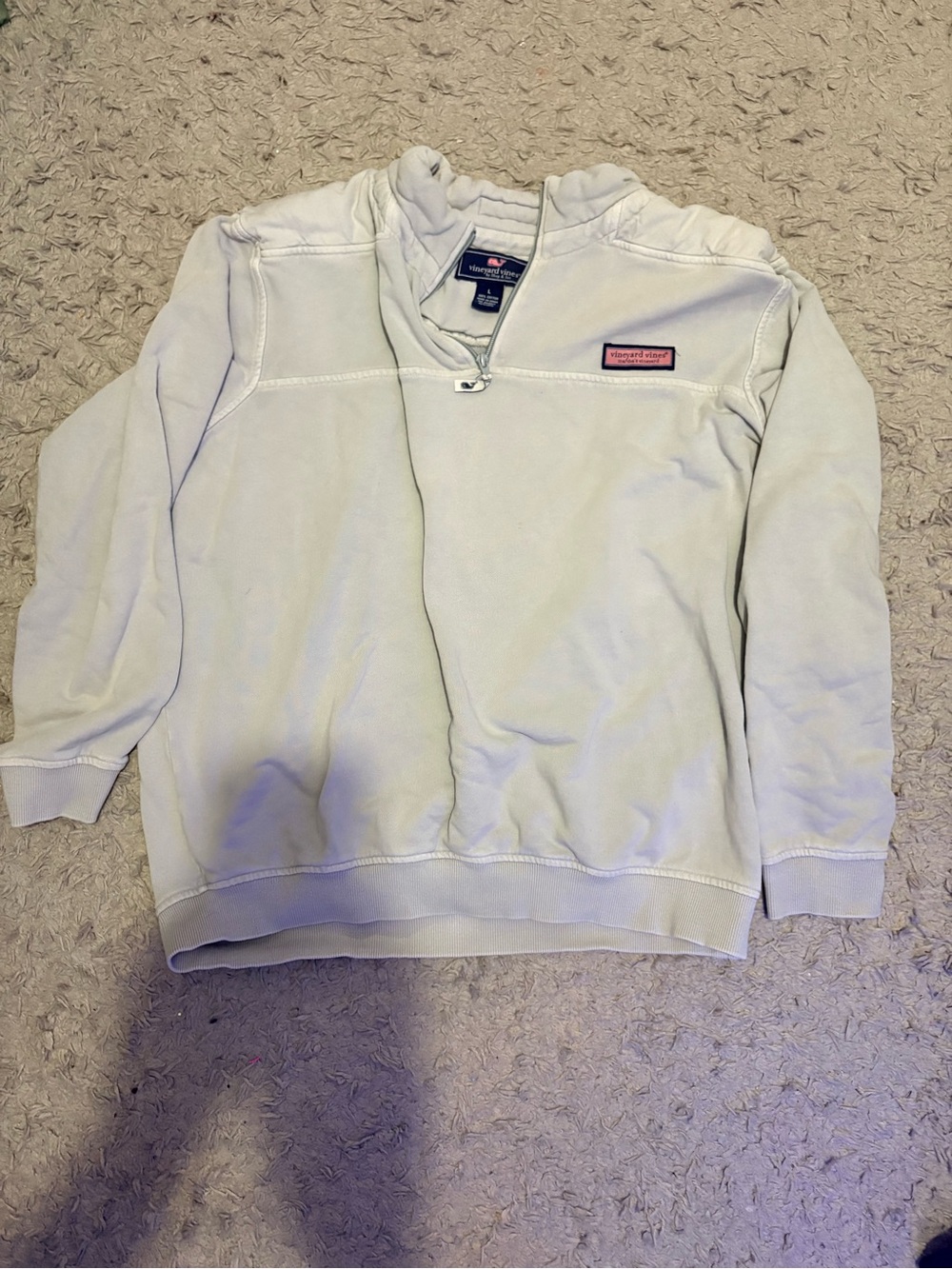 Vineyard Vines Women’s Quarter-Zip Pullover Sweatshirt - Light Teal